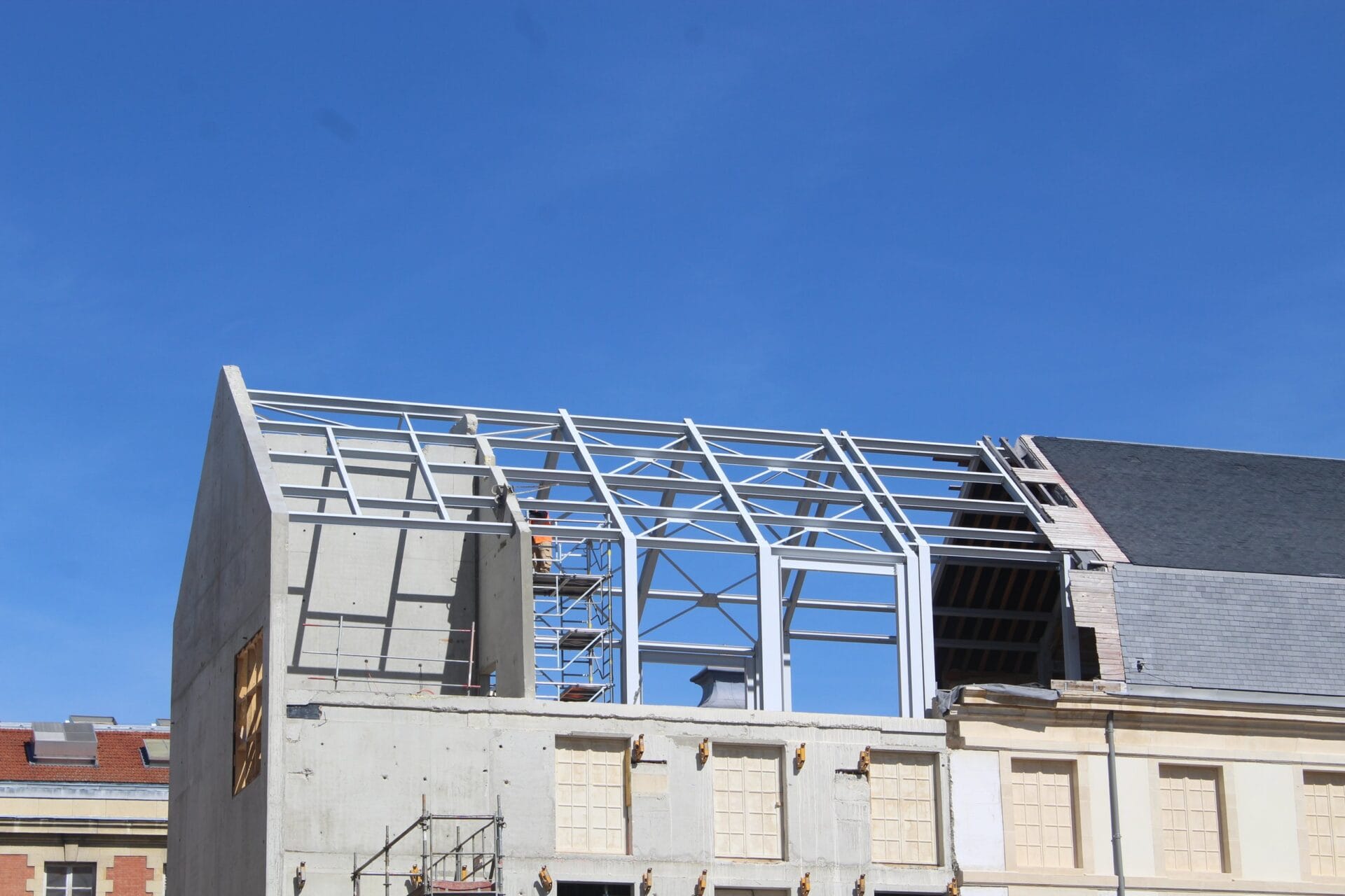 Le chantier de rénovation du musée des Beaux-Arts de Reims en avril 2026